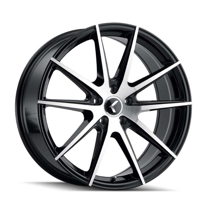 Kraze Wheels - KR193 - Black - BLACK/MACHINED FACE - 20" x 8.5", 38 Offset, 5x120 (Bolt Pattern), 74.1mm HUB