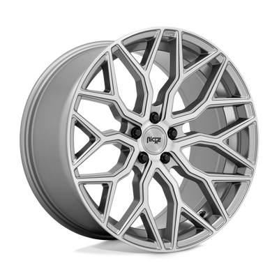 Niche - M265 MAZZANTI - Gunmetal - ANTHRACITE BRUSHED TINT CLEAR - 20" x 9", 35 Offset, 5x120 (Bolt Pattern), 72.6mm HUB