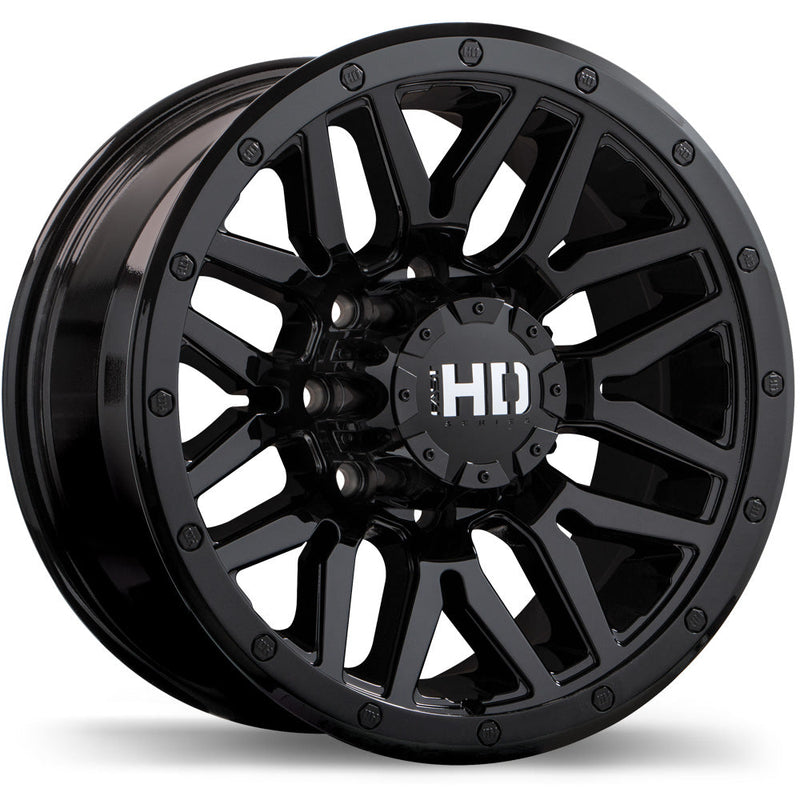 Fast HD - Menace - Black - Gloss Black - 17" x 8", 15 Offset, 8x165.1 (Bolt Pattern), 125mm HUB