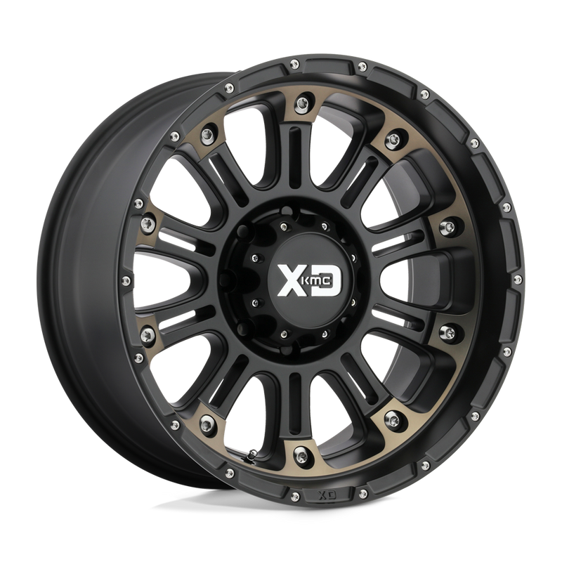 XD Series - XD829 HOSS II - Black - SATIN BLACK MACHINED DARK TINT - 18" x 9", 18 Offset, 8x165.1 (Bolt Pattern), 125.1mm HUB