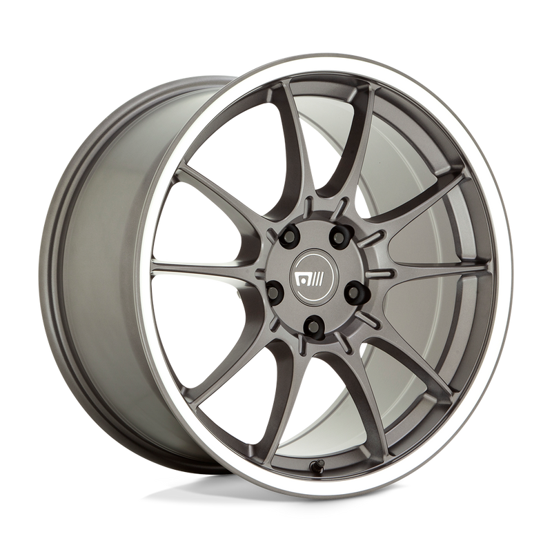 Motegi - MR152 SS5 - Gunmetal - GUNMETAL WITH MACHINED LIP - 17" x 8", 45 Offset, 4x108 (Bolt Pattern), 63.4mm HUB