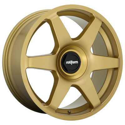 Rotiform - R118 SIX - Gunmetal - MATTE GOLD - 18" x 8.5", 45 Offset, 5x100/112 (Bolt Pattern), 66.56mm HUB