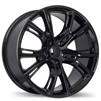Replika - R148B - Black - Gloss Black - 20" x 10", 50 Offset, 5x127 (Bolt Pattern), 71.5mm HUB