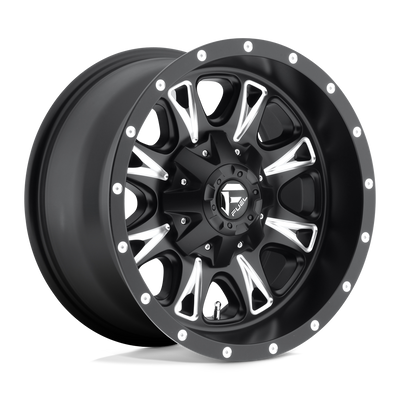 Fuel - D513 THROTTLE - Black - MATTE BLACK MILLED - 18" x 10", -24 Offset, 8x165.1 (Bolt Pattern), 125.1mm HUB