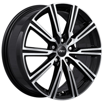ART - Replica 286 - Black - Gloss Black - Machined Face - 19" x 7.5", 45 Offset, 5x108 (Bolt Pattern), 63.4mm HUB