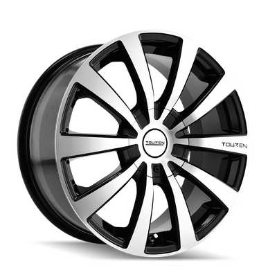 Touren - TR3 - Black - BLACK/MACHINED FACE/MACHINED LIP - 20" x 8.5", 40 Offset, 5x114.3/120 (Bolt Pattern), 72.6mm HUB