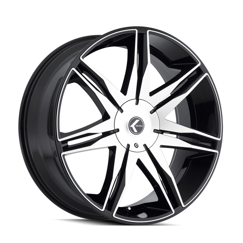 Kraze Wheels - EPIC - Black - BLACK/MACHINED - 22" x 9.5", 30 Offset, 6x135/139.7 (Bolt Pattern), 100.3mm HUB