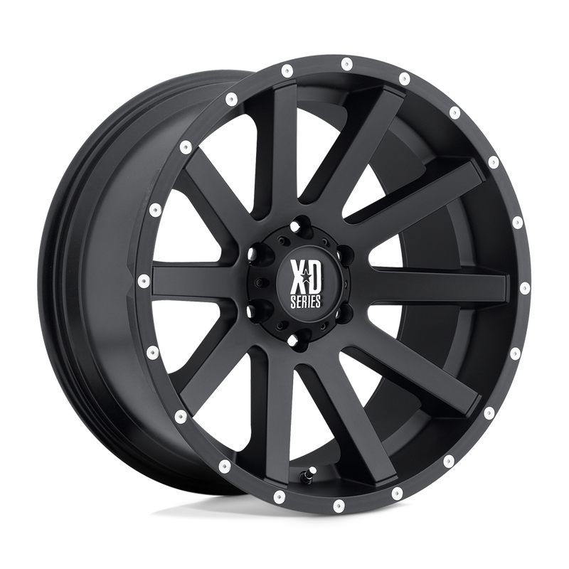 XD Series - XD818 HEIST - Black - Satin Black - 16" x 8", 10 Offset, 6x139.7 (Bolt Pattern), 106.1mm HUB