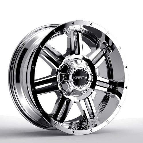 KranK Off-road - Force - Chrome - Chrome - 20" x 10", -24 Offset, 5x127/139.7 (Bolt Pattern), 77.8mm HUB