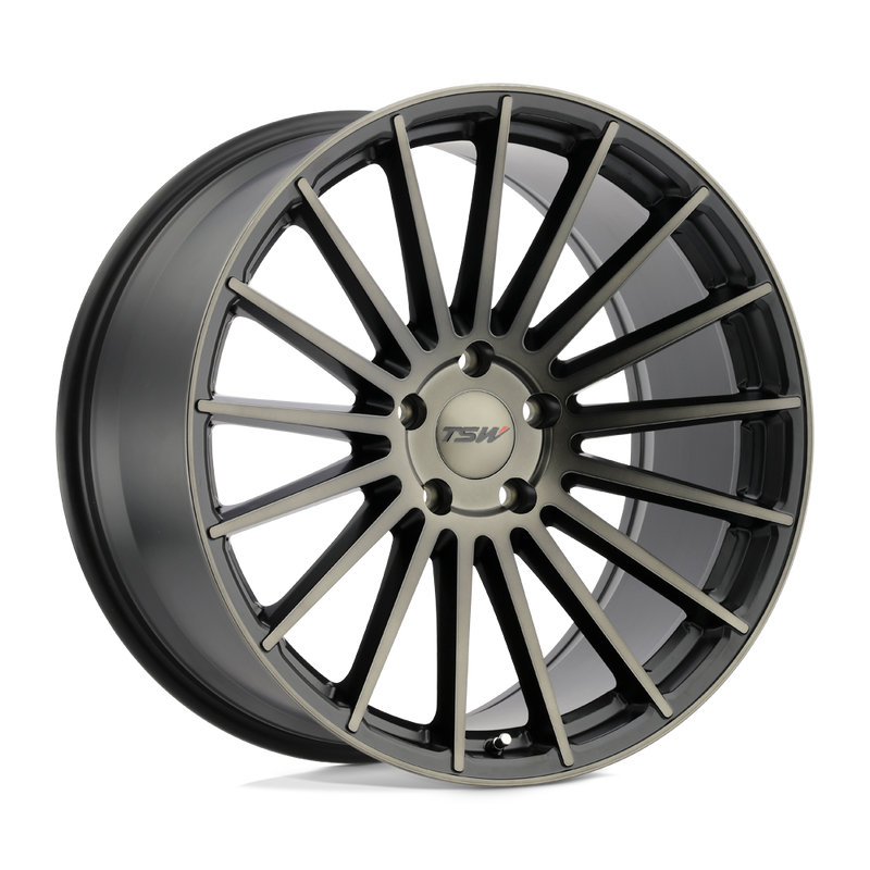 TSW Wheels - LUCO - Black - MATTE BLACK WITH MACHINE FACE & DARK TINT - 20" x 8.5", 35 Offset, 5x120 (Bolt Pattern), 76.1mm HUB