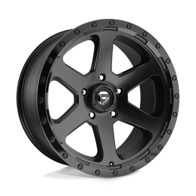 Fuel - D589 RIPPER - Black - MATTE BLACK GLOSS BLACK LIP - 20" x 9", 20 Offset, 6x139.7 (Bolt Pattern), 108mm HUB