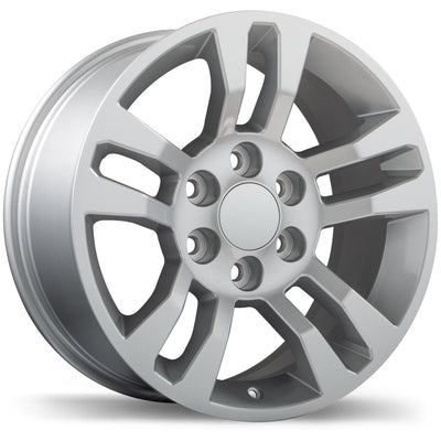Replika - R237 - Silver - Gloss Silver - 18" x 8.5", 20 Offset, 6x139.7 (Bolt Pattern), 78mm HUB