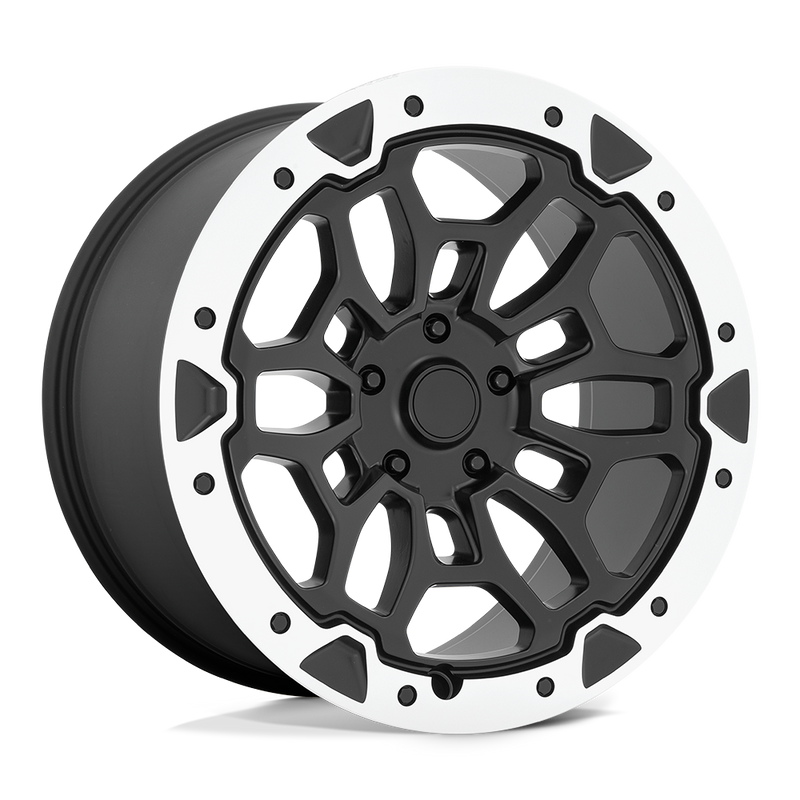 OE Creations - PR215 - Black - MATTE BLACK MACHINED - 22" x 10", 19 Offset, 6x139.7 (Bolt Pattern), 78.1mm HUB
