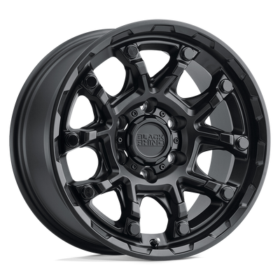 Black Rhino - ARK - Black - Matte Black with Gloss Black Bolts - 18" x 9", 12 Offset, 6x139.7 (Bolt Pattern), 112.1mm HUB
