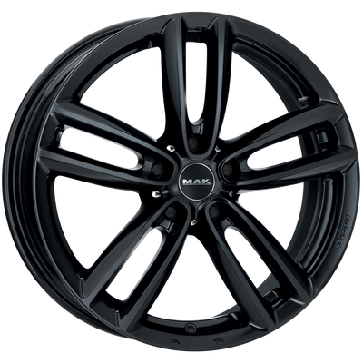 Mak Wheels - OXFORD - Black - GLOSS BLACK - 17" x 7", 54 Offset, 5x112 (Bolt Pattern), 66.6mm HUB