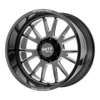 Moto Metal - MO401 - Black - Gloss Black Milled - 20" x 10", -24 Offset, 6x139.7 (Bolt Pattern), 106.1mm HUB