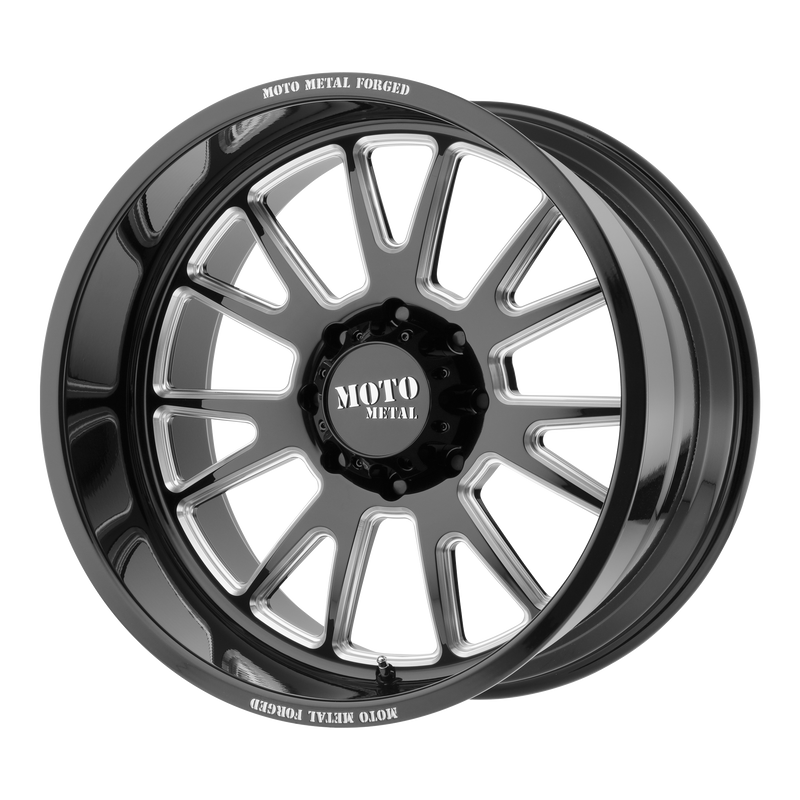 Moto Metal - MO401 - Black - Gloss Black Milled - 20" x 10", -24 Offset, 6x139.7 (Bolt Pattern), 106.1mm HUB