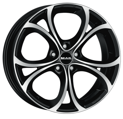 Mak Wheels - LARIO - Black - BLACK MIRROR - 18" x 9", 44.5 Offset, 5x110 (Bolt Pattern), 65.1mm HUB