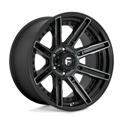 Fuel - D708 ROGUE - Black - GLOSS MACHINED DOUBLE DARK TINT - 20" x 10", -18 Offset, 6x139.7 (Bolt Pattern), 106.1mm HUB