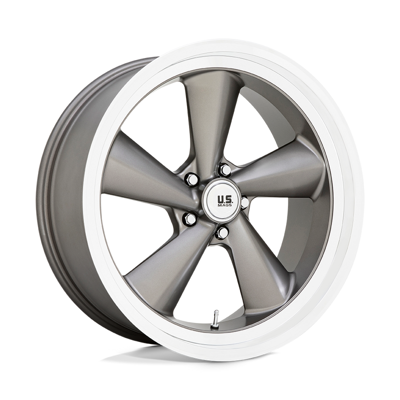 US Mag - U137 TS - Gunmetal - ANTHRACITE WITH DIAMOND CUT LIP - 22" x 10.5", 0 Offset, 5x127 (Bolt Pattern), 78.1mm HUB