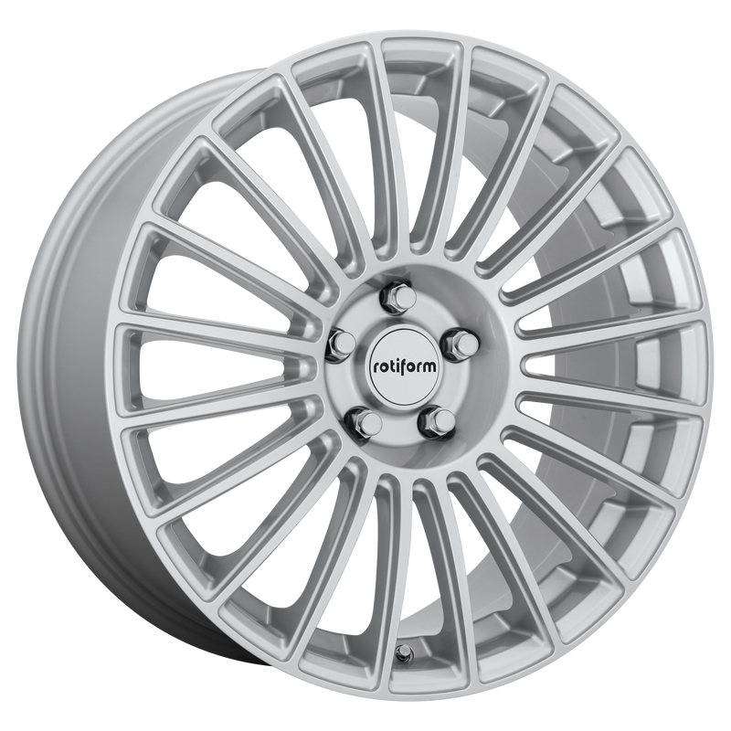 Rotiform - R153 BUC - Silver - GLOSS SILVER - 18" x 8.5", 45 Offset, 5x112 (Bolt Pattern), 66.56mm HUB