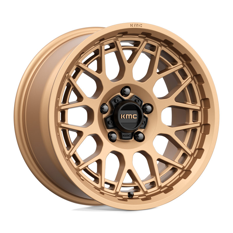 KMC Wheels - KM722 TECHNIC - Bronze - MATTE BRONZE - 17" x 8.5", 18 Offset, 5x127 (Bolt Pattern), 71.5mm HUB
