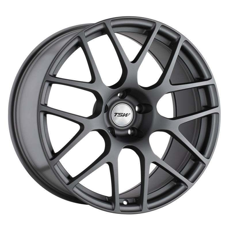 TSW Wheels - NURBURGRING - Gunmetal - MATTE GUNMETAL - 19" x 8", 4 Offset, 5x108 (Bolt Pattern), 72.1mm HUB