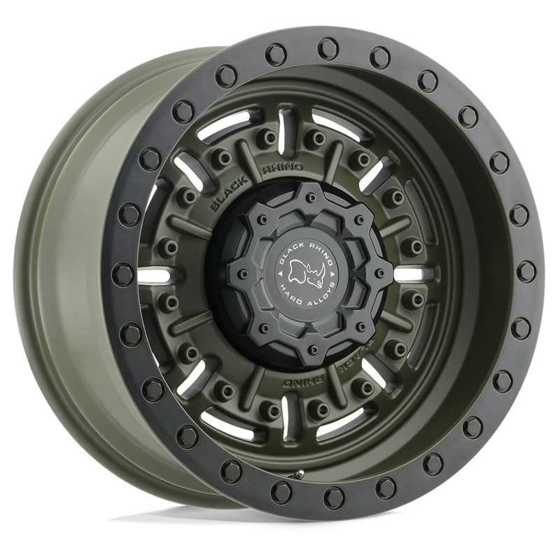 Black Rhino - ABRAMS - OLIVE DRAB GREEN - 18" x 9.5", -18 Offset, 6x139.7 (Bolt Pattern), 112.1mm HUB