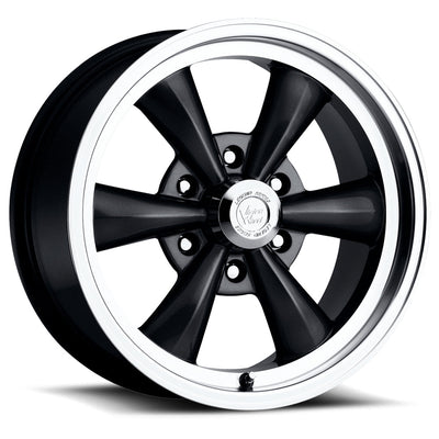 Vision Wheel American Muscle - 141 LEGEND 6 - Black - Gloss Black Machined Lip - 17" x 8", 0 Offset, 6x139.7 (Bolt Pattern), 78.1mm HUB