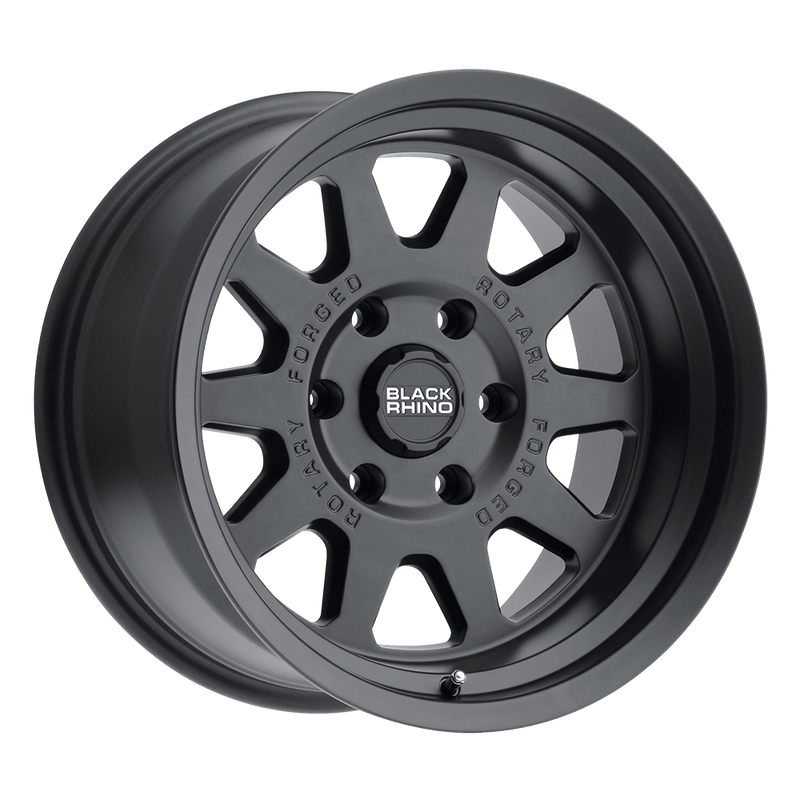 Black Rhino - STADIUM - Black - MATTE BLACK RF - 16" x 8", 45 Offset, 5x130 (Bolt Pattern), 78.1mm HUB