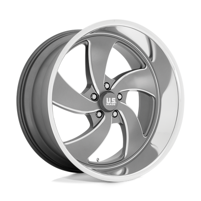 US Mag - U133 DESPERADO - Gunmetal - ANTHRACITE MILLED DIAMOND CUT MILLED - 20" x 9.5", 1 Offset, 6x139.7 (Bolt Pattern), 90.7mm HUB