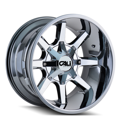 Cali Off-Road - BUSTED - Chrome - CHROME - 22" x 12", -44 Offset, 6x135/139.7 (Bolt Pattern), 106mm HUB
