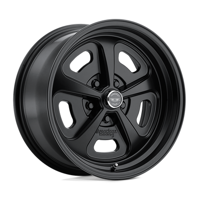 American Racing Vintage - VN501 500 MONO CAST - Black - SATIN BLACK - 17" x 9", 12 Offset, 5x120.65 (Bolt Pattern), 72.6mm HUB