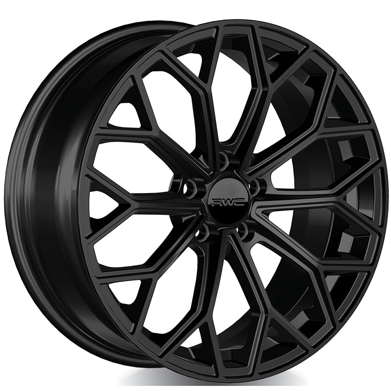RWC - FO390 / LFV390 - Black - Satin Black - 18" x 8", 40 Offset, 5x108 (Bolt pattern), 63.40mm HUB