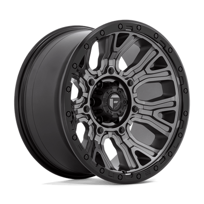 Fuel - D825 TRACTION - Gunmetal - MATTE GUNMETAL WITH BLACK RING - 20" x 10", -18 Offset, 6x135 (Bolt Pattern), 87.1mm HUB
