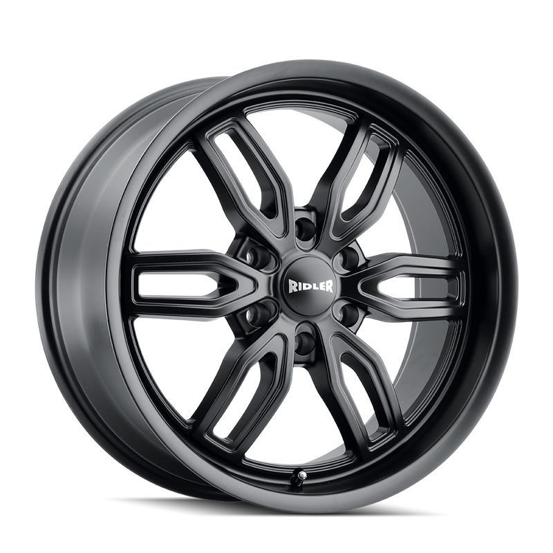 Ridler - 609 - Black - MATTE BLACK - 22" x 9.5", 30 Offset, 6x135 (Bolt Pattern), 87.1mm HUB
