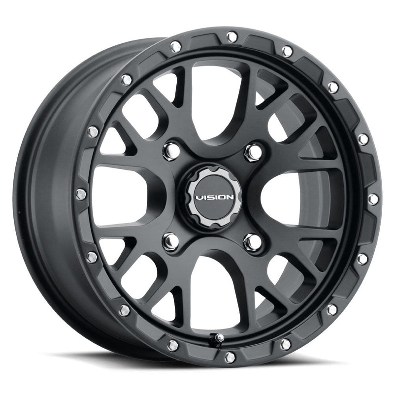 Vision Wheel ATV - 545 ROCKER - Black - Satin Black - 14" x 7", 38 Offset, 4x110 (Bolt Pattern), 86mm HUB