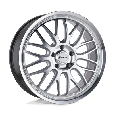 Petrol Wheels - P4C - Silver - SILVER WITH MACHINED FACE & LIP - 20" x 8.5", 40 Offset, 5x114.3 (Bolt Pattern), 76.1mm HUB
