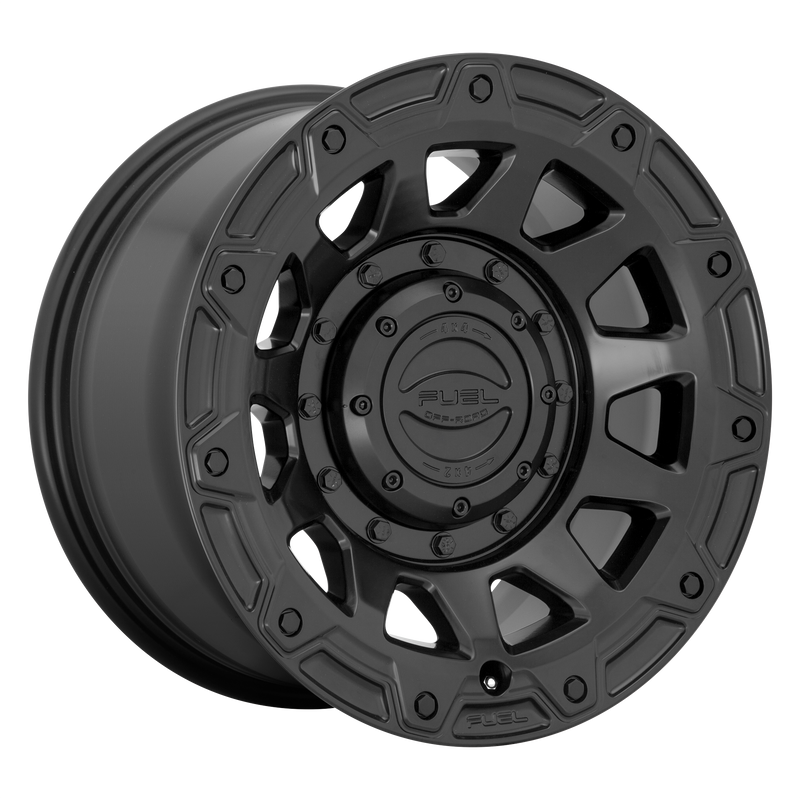 Fuel - D729 TRACKER - Black - SATIN BLACK - 17" x 9", -12 Offset, 5x114.3/127 (Bolt Pattern), 78.1mm HUB