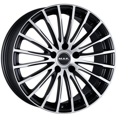 Mak Wheels - FATALE - Black - ICE BLACK - 19" x 8.5", 38 Offset, 5x108 (Bolt Pattern), 72mm HUB