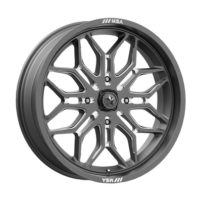 MSA Offroad Wheels - M47 SNIPER - Gunmetal - GUNMETAL MILLED - 18" x 7", 10 Offset, 4x137 (Bolt Pattern), 96mm HUB