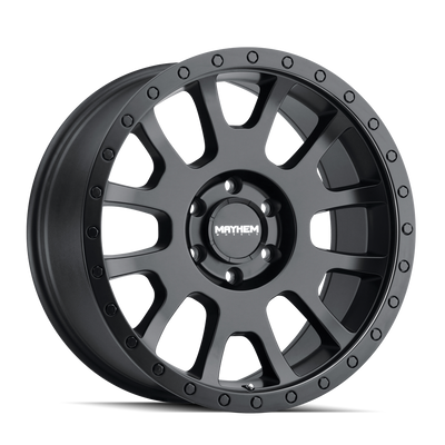 Mayhem - SCOUT - Black - MATTE BLACK - 18" x 9", 0 Offset, 6x135 (Bolt Pattern), 87.1mm HUB
