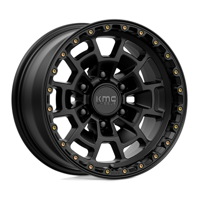KMC Wheels - KM718 SUMMIT - Black - SATIN BLACK - 16" x 8", 0 Offset, 6x120 (Bolt Pattern), 66.9mm HUB