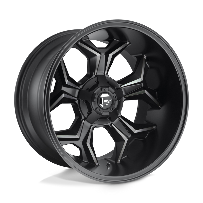 Fuel - D605 AVENGER - Black - Matte Black Double Dark Tint - 20" x 12", -44 Offset, 6x135/139.7 (Bolt Pattern), 106.1mm HUB