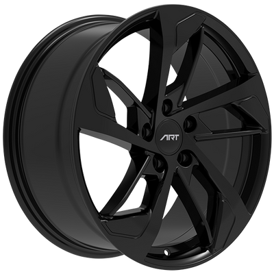 ART - Replica 211 - Black - Gloss Black - 17" x 7.5", 35 Offset, 5x112 (Bolt Pattern), 66.5mm HUB
