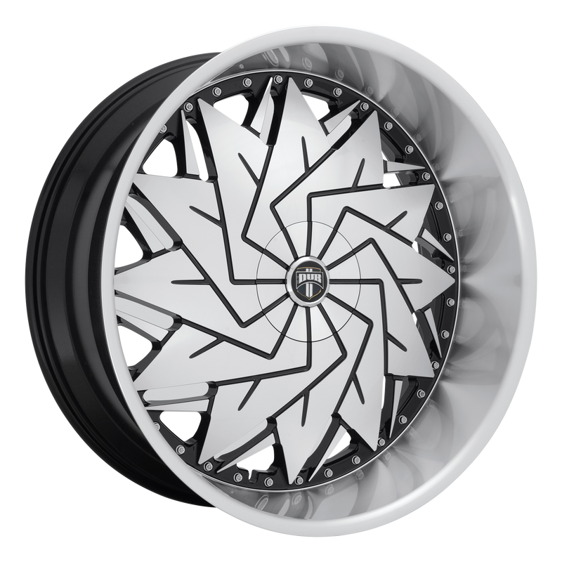 DUB - S234 DAZR - Black - GLOSS BLACK MACHINED - 26" x 9", 1 Offset, 5x120.65/127 (Bolt Pattern), 78.1mm HUB