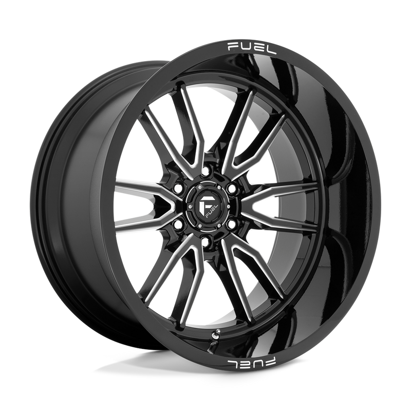 Fuel - D761 CLASH - Black - GLOSS BLACK MILLED - 22" x 12", -44 Offset, 6x139.7 (Bolt Pattern), 106.1mm HUB