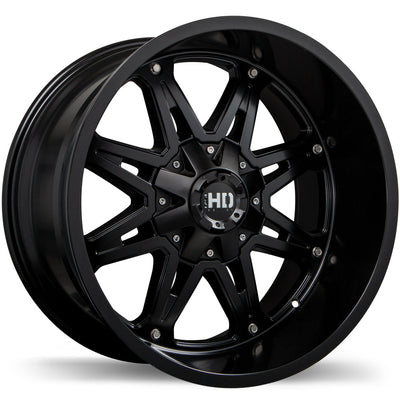 Fast HD - Grenade - Black - Satin Black - 22" x 12", -44 Offset, 8x165.1 (Bolt Pattern), 125mm HUB