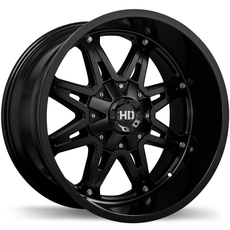 Fast HD - Grenade - Black - Satin Black - 22" x 12", -44 Offset, 8x165.1 (Bolt Pattern), 125mm HUB