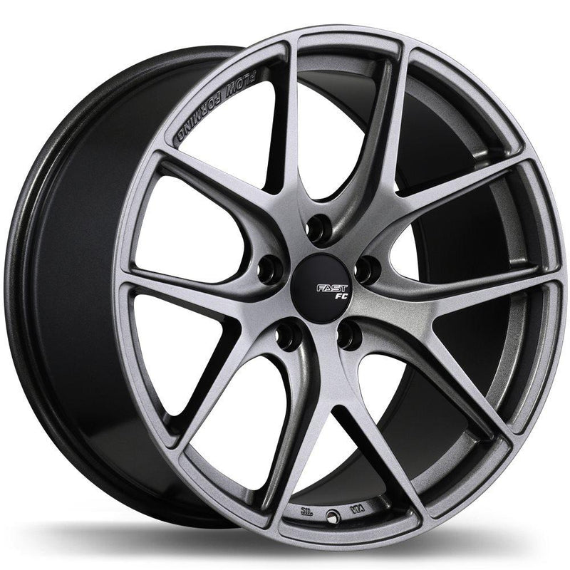 Fast Wheels - FC04 - Grey - Titanium - 17" x 8", 35 Offset, 5x120 (Bolt Pattern), 74.1mm HUB